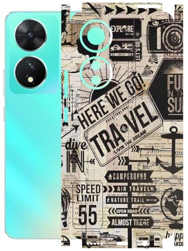 Image of AtOdds - Full Body Back Screen Guard Protector Film - Lamination Wrap Skin Sticker Compatible with VIVO T2 (5G) | Scratchproof Matte Finish (Explore)