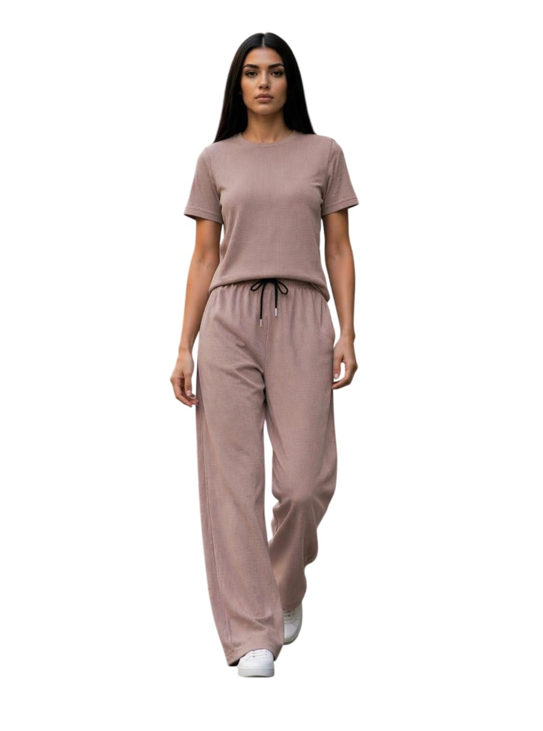 mack nora Women’s Cotton Tracksuit | Wafle Knit Stylish Tracksuit with Trackpants | Comfortable All-Season Activewear-MN..82-picture-14