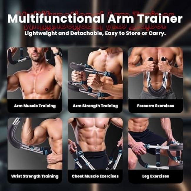 Alpha Bar Pro Chest Trainer, Alphabar Pro Exercise, Full Upper Body Workout Tool for Chest, Arms, Shoulders & Back, 60-110 Lb Adjustable Resistance Strength Bar with Anti-Slip Grip