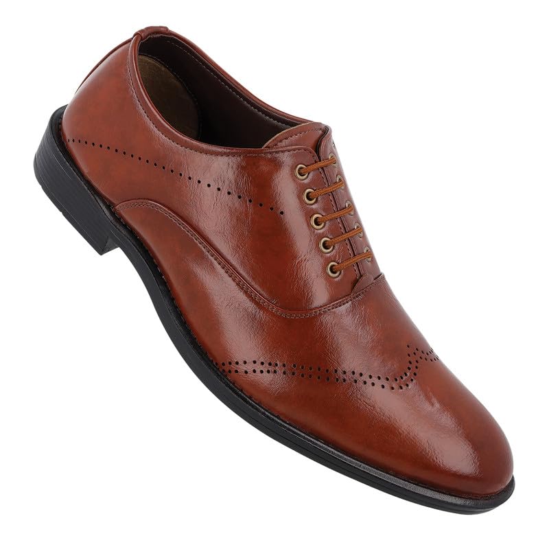 walkaroo Men's Formal Shoes|17137 Tan-picture-13