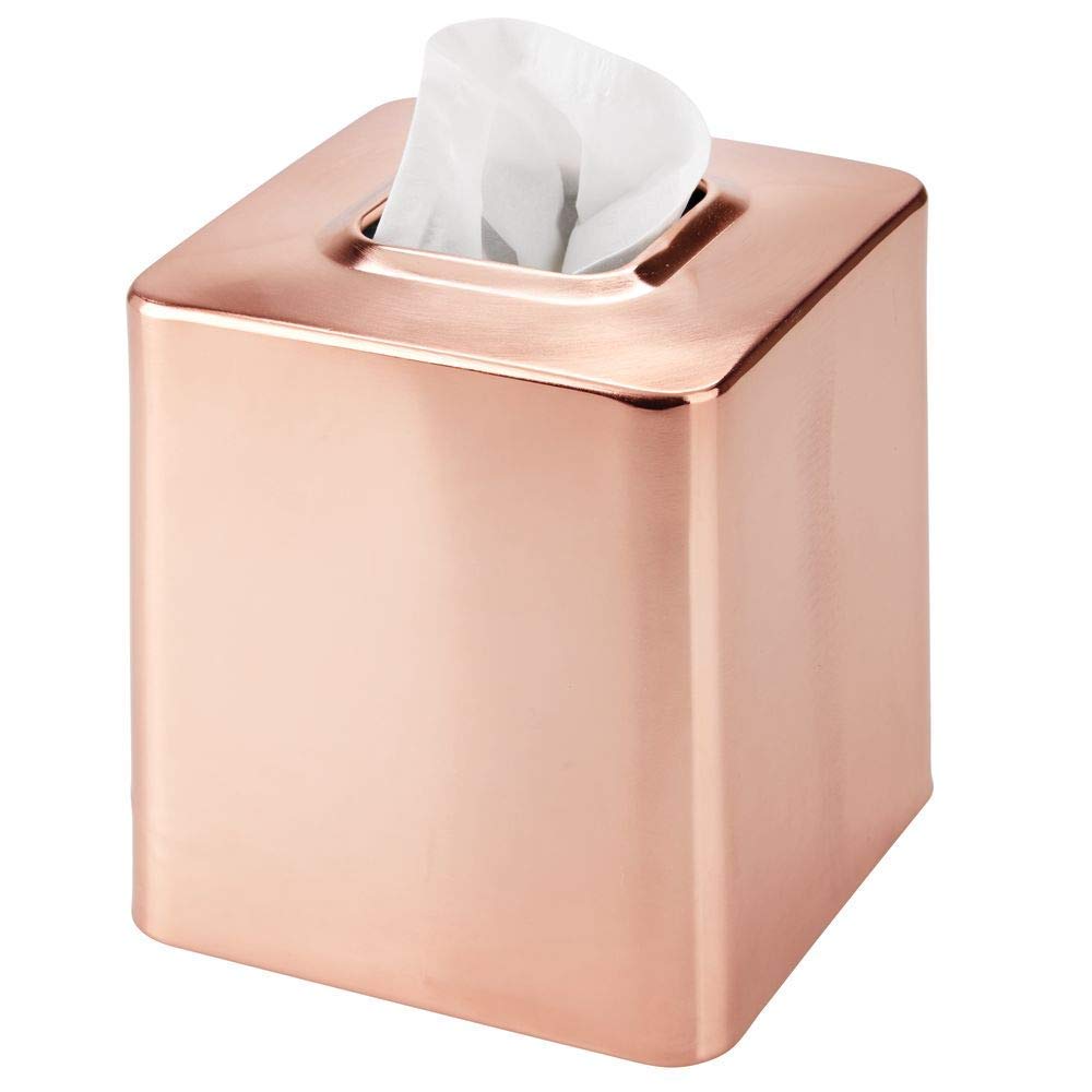Amazon.com: mDesign Minimalistic Rose Gold Square Steel Tissue Box