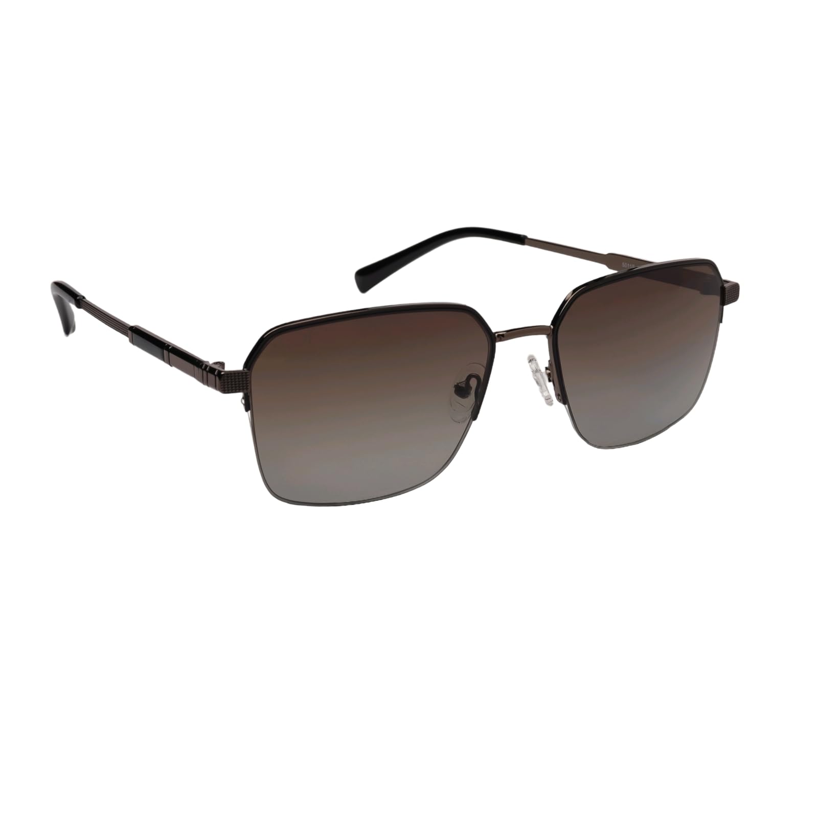 sunglasses signature collection | square shape | polarised | 100% uv protected | men & women | brown gradient | medium size | full rim