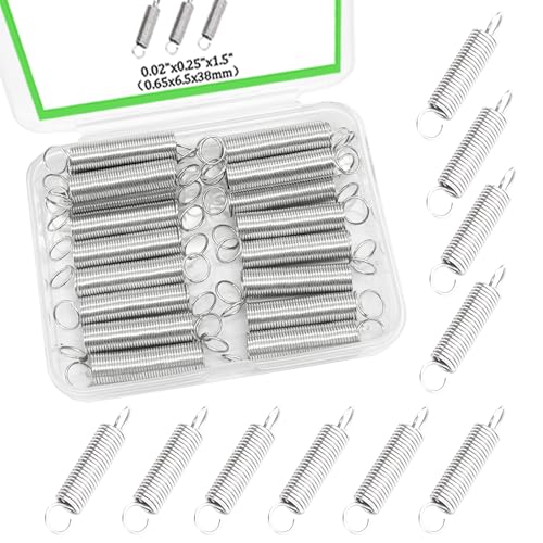 Image of 20PCS Extension Spring 1 /4 Inch x 1-1 /2 Inch Zinc Plated Extension Springs for Home Repairs & DIY