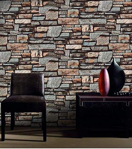 Image of Eurotex 3D Modern Design Wallpaper, use as Wall Covering for Living Room, Living Room, Walls Grey Color Wallpaper (Roll 57 sq ft) 21802