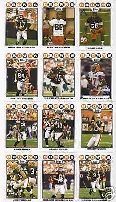 Cleveland Browns Football Cards - 5 Years Of Topps Complete Team Sets 2007,2008,2009,2010,2011 - Includes Stars, Rookies & More - Individually Packaged!