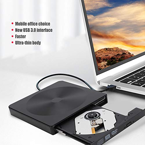 Lectora y grabadora USB 3.0 externa de DVD óptico miniatura 3