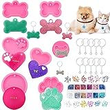 Fácil de usar y limpiar: los moldes de resina para etiquetas para mascotas son resistentes, reutilizables y fáciles de limpiar y desmoldar cualquier resina de ellos. Perfecto para los amantes de los perros.