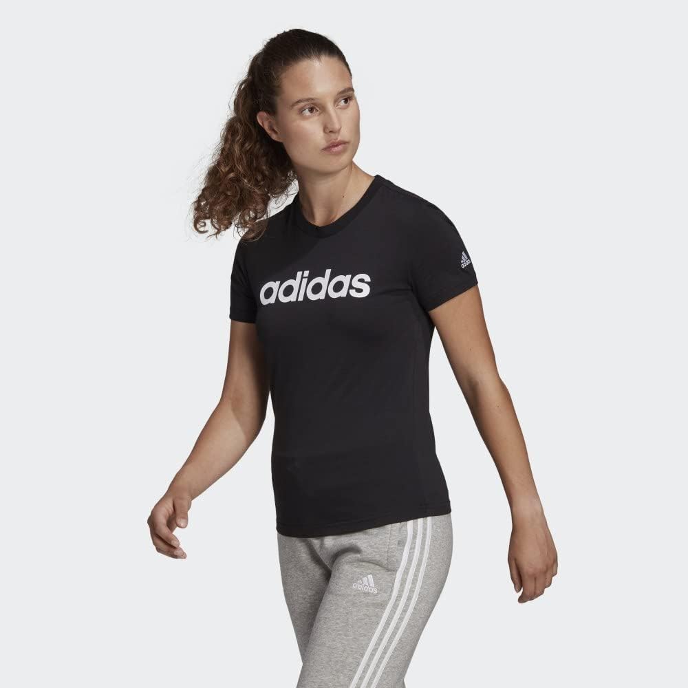 adidas Womens Loungewear Essentials Slim Logo Tee