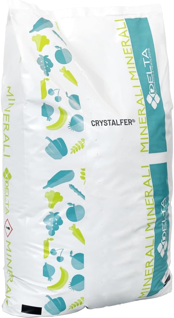 La zappa Solfato di ferro concime rinverdente per prato fertilizzante antimuschio 25 kg