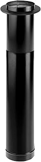 DuraVent 6DBK-TL DuraBlack Single Wall Telescoping Black Finishing Stove Pipe to Vent Smoke and Exhaust, 48 to 64 Inches Long by 6 Inch Diameter