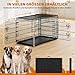 Yaheetech Hundekäfig 107 x 60 x 66 cm klappbar mit Trennwand, 2 Türen, Hundebox für zuhause mit ausziehbare Bodenschale, Transportkäfig Auto, Hundetransportbox Drahtkäfig für Hunde Welpe, XL, Schwarz