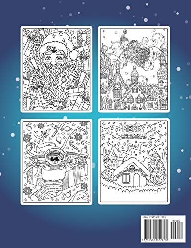 Merry Christmas Adult Coloring Book: Featuring Beautiful Winter Landscapes and Heart Warming Holiday