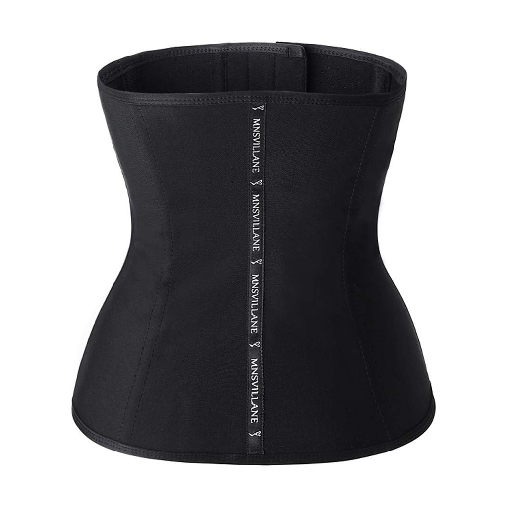 Ceinture de Sudation Femme,Ceinture Abdominale,Ceinture Amincissante,Soutien du Dos,Fitness Sauna Perte de Poids,Ajustable Ceinture de Minceur,Noir,L
