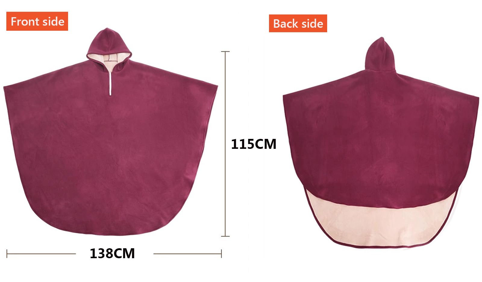 Manta para Silla de Ruedas, Fundas cálidas de Invierno para Todo el Cuerpo, Manta Cortavientos para Silla de Ruedas, Poncho Cortavientos con Capucha para Silla de Ruedas, Manta tér