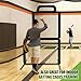 Seenelling Black Baseball Pitching Screen Batting Cage Net Top-of-The-Frame Overhang Protects You from Ricocheted Balls 7'H x 4'W, 60 Ply Poly-E Netting and 1.5” Diameter Frame