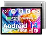 Tablet 10.1 Inch Android 14 Tablet Octa-Core, 12GB RAM+64GB ROM 1TB Expand, 2+8MP Camera, BT5, Tablets PC 2.4/5G WiFi 6,1080 IPS FHD Screen, Tablets Android Gifts for Men Women