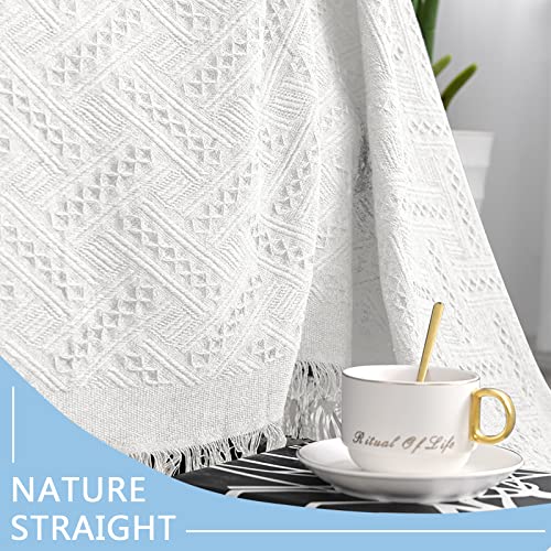 Meetsky White Couch Cover Sofa Covers Slipcover For Loveseat Recliner Chair Futon, Washable Protector Thick Breathable Fabric, Living Room/Bedroom Decoration (71"X 91", Medium, White) #TOP4