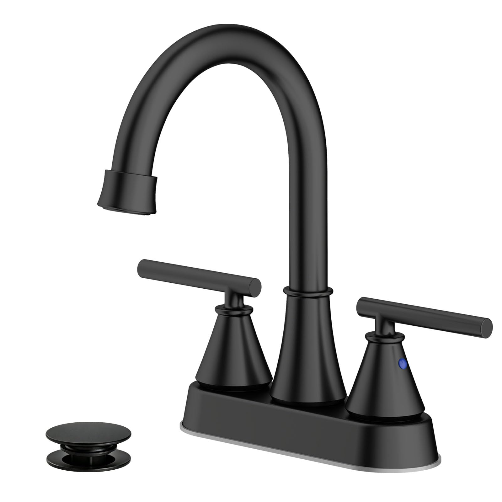 Bathroom Sink Faucet 4 Inch 2 Handle Centerset Brushed Gold Lead-Free Modern Bathroom Faucet Vanity Faucet with Pop-up Drain Stopper and Supply Hoses — Amazon image 13
