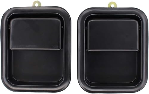 Miniatura 2 de NewYall Par de manijas de puerta exteriores delanteras negras para Jeep CJ7 1981-1986 CJ5 1981-1983 TJ 1997-2006 Wrangler 1987-2006 exterior