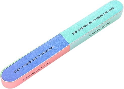 EVA Nail Buffer Block, 6-Sided Manicure Polishing File, 7-Step Shaping and Shining Tool for Natural and Artificial Nails