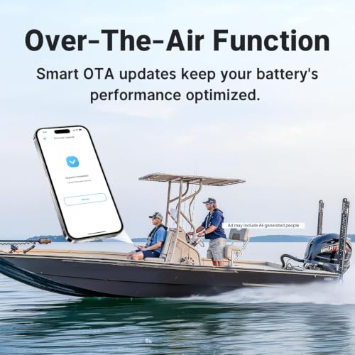 Image of Redodo 12V 100Ah Smart Bluetooth Dual-Purpose Marine Lithium Battery, 900CCA Group27 Starting Marine Battery with Energy Reserve Mode & Heating 2 PACK