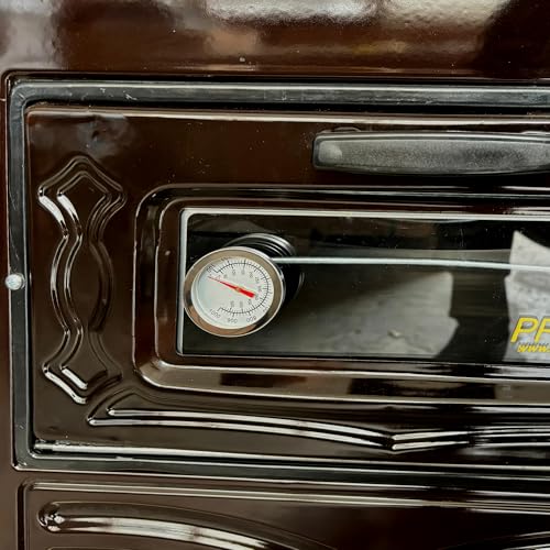 Cast Iron Wood Cook Stove with Oven | Wood Burning Stove Range Stove | Kitchen Stove Cooker Oven Section with Thermometer | Village House Oven Cabin Stove Made in Turkiye (Brown) - Thumbnail 6