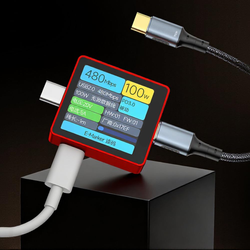 Analizador de potencia USB avanzado, 28 V PD3.1 EPR AVS, 0.0001 V