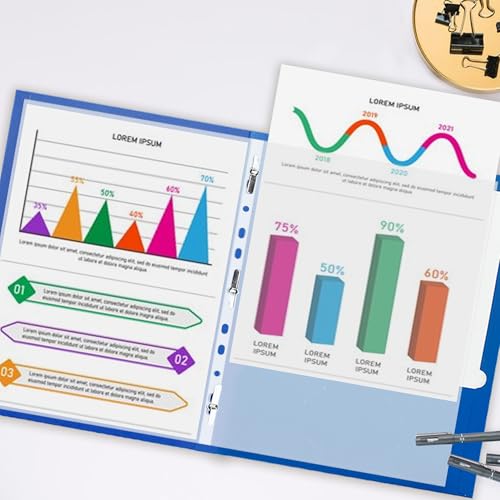 80 Packs Sheet Protectors 3 Ring Binder,Clear Plastic Sheet Protectors 8.5 x 11 inches,Page Protectors 3 Ring Binder Top Loaded,Sheet Reinforced