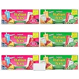 Wylers Authentic Italian Ice Freeze Pops - 2oz bars - 6 COUNT- Berry and Original Flavors - FAT FREE