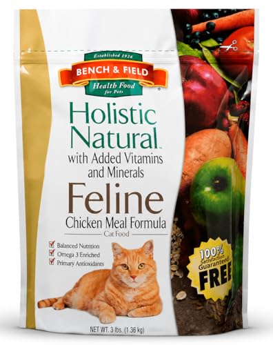 Bench & Field Dry Cat Food Chicken & Brown Rice 3 lb