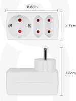 Aigostar 3-as Elosztó Adapter Gyermekzárral - Hordozható Többes Konnektor Aljzat Bővítő 2