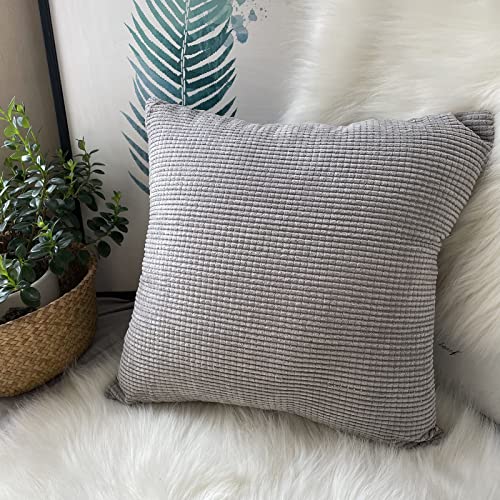 Housse de Coussin Coussin de canapé Housse de Coussin d'oreiller décoratif (45 x 45 cm, Gris A#) Cover