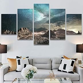 SIGNWIN 5 Panel Canvas Wall Art Modern Art...