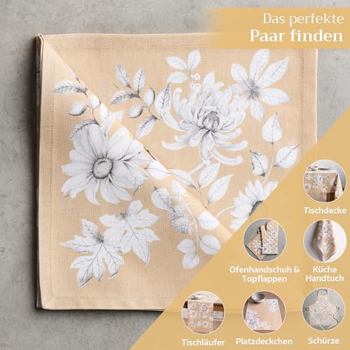 Maison d'Hermine Stoffservietten 100% Baumwolle (45 cm x 45cm, 4er-Set) – Ansicht 6