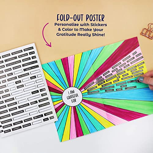 Gratitude Journal For Kids, Teens - 100 Page Diary With Writing Prompts. Affirmation Journal Includes Stickers & Unique Gratitude Poster. Gifts Ideas For 10 11 12 Teenagers. Stuff For Teens #TOP1