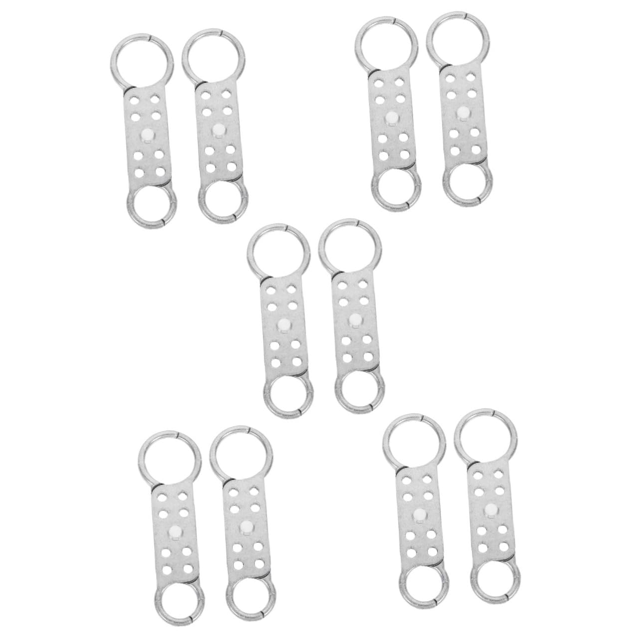 Gatuida 10stücke Doppelseitiger Aluminium-hasp Mit Löchern Sicherheits-hasp Für Mehrfachverriegelung Für Notfälle Und Einbruchschutz Langlebig Und Praktisch Pack