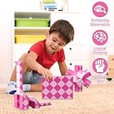 ECHOCUBE 48 Parts Snake Speed Cube Party Bag Fillers for Kids, Twist Puzzle Toys Party Favours, Educational Snake Magic Ruler Fidget Toys for Kids & Adults (Pink) - Image 3