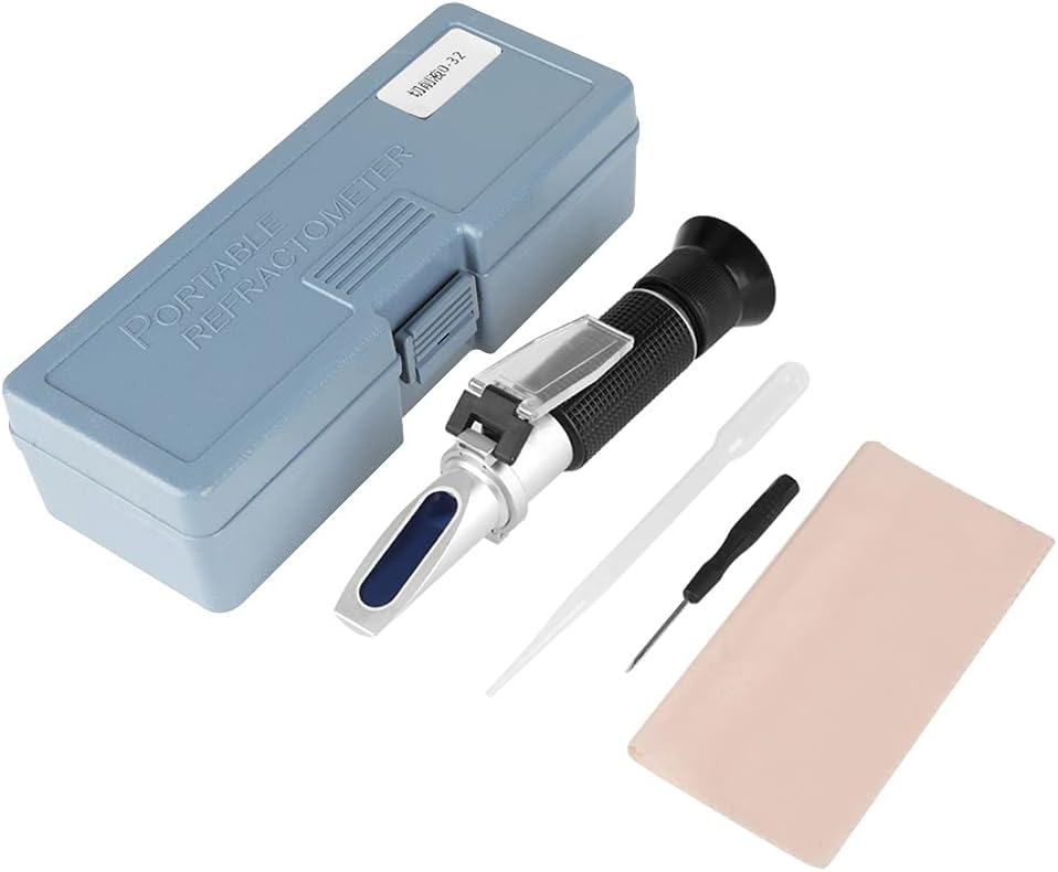 Garosa Accurate Refractometer Cutting Fluid Tester, Easy to Read Salinometer, Comfortable Handle for Professional Measuring (Cutting Fluid Concentration Meter 0-32%)