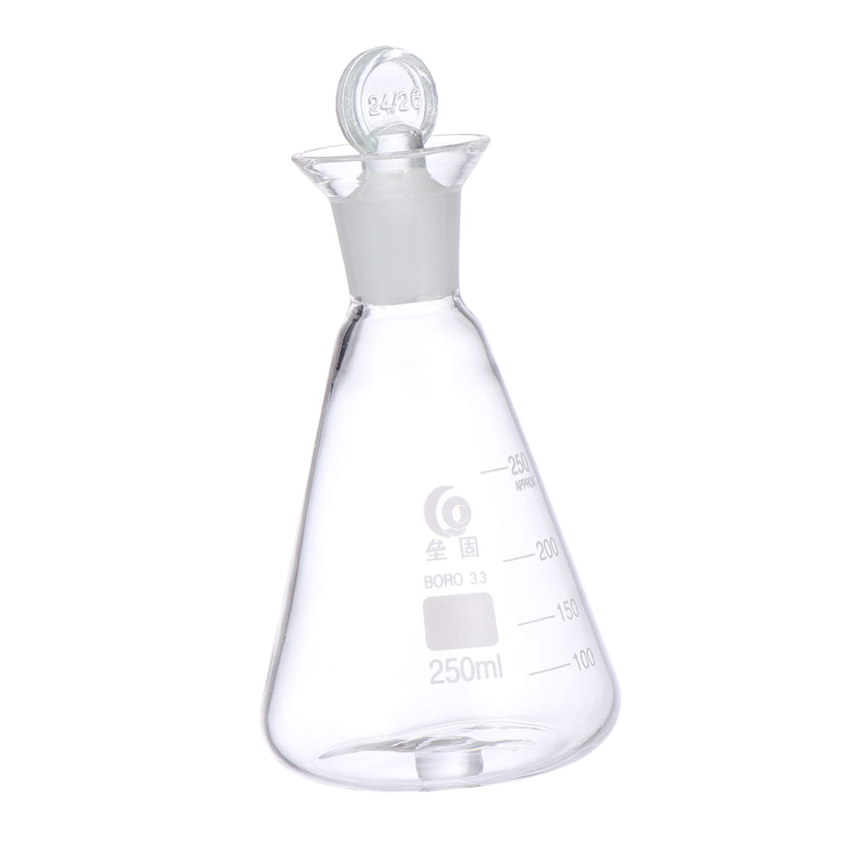 CRAFTHROU 1pc flask white accessories shots glass white outfit wine bottle glass lab conical bottle chemistry glassware lab glassware beaker Laboratory Supplies major appendix use