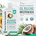 Nano-Hydroxyapatite Oil Pulling Whitening Mouthwash for Teeth and Gums, Natural & Organic, Whitens Teeth, Strengthens Enamel, Fights Bad Breath & Plaque – Smooth & Non-Greasy – for Adults & Kids 8oz
