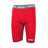 Joma Fleece Pantaloncini Termici, Rosso