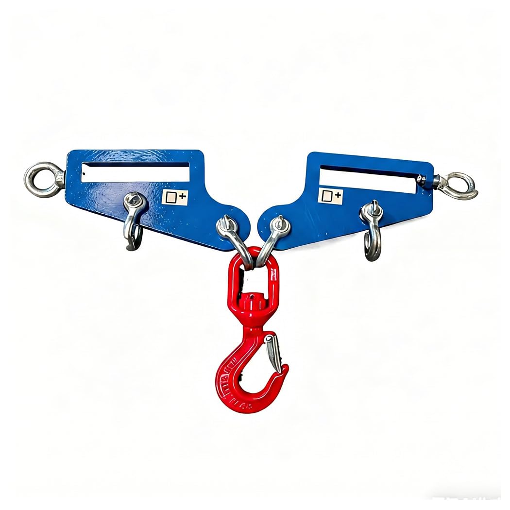 Accesorio de enganche de remolque para carretilla elevadora, azul y rojo, gancho de elevación industrial resistente, resistente a la intemperie para uso en interiores y exteriores