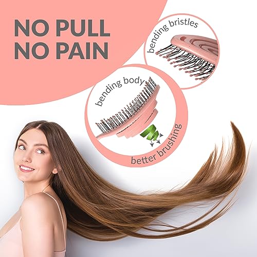 marQus Detangling Hair Brush for Women and Men, With Ultra-Soft, Flexible Bristles and Body, Glides Through Tangles with Ease - Image 2