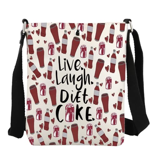 JYTAPP Fizzy Drink Crossbody Bag Live Laugh Drink Themed Purse Soda Drink Aesthetic Gift Soda Addict Gift
