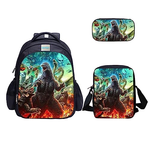 MATMO Monster Dinosaur Backpack and Lunch Bag Set for Boys Dinosaur Backpack Set 23-8