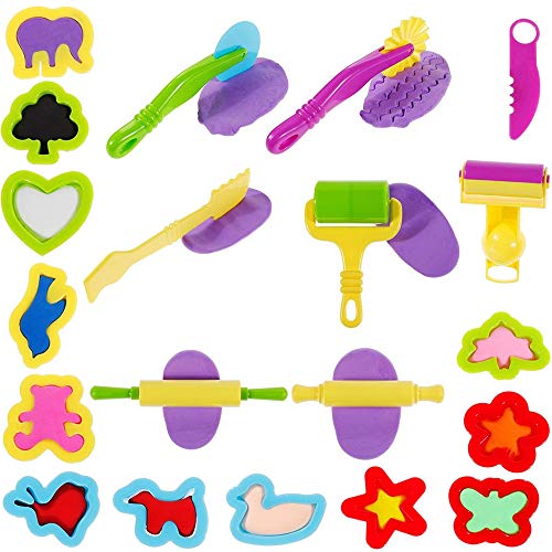 Deeg Gereedschap, 20 Pack Play Deeg Gereedschap en Cutters Rollers Cutters Extruders Kit met verschillende vormen… - Image 3