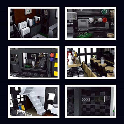 QIXIAOCYB XSuper Coffee-Shop Modulare Bausteine 2728 + PCS Street View Cafe Modell DIY Architektur Modell Gebäude Kits… – Bild 5