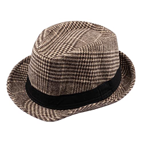 Image of The Tie Hub Fedora Hat for Men & Women|Wide Brim Felt, Sun hat, Beach Hat, Summer Hat, Party hat, Stylish hat