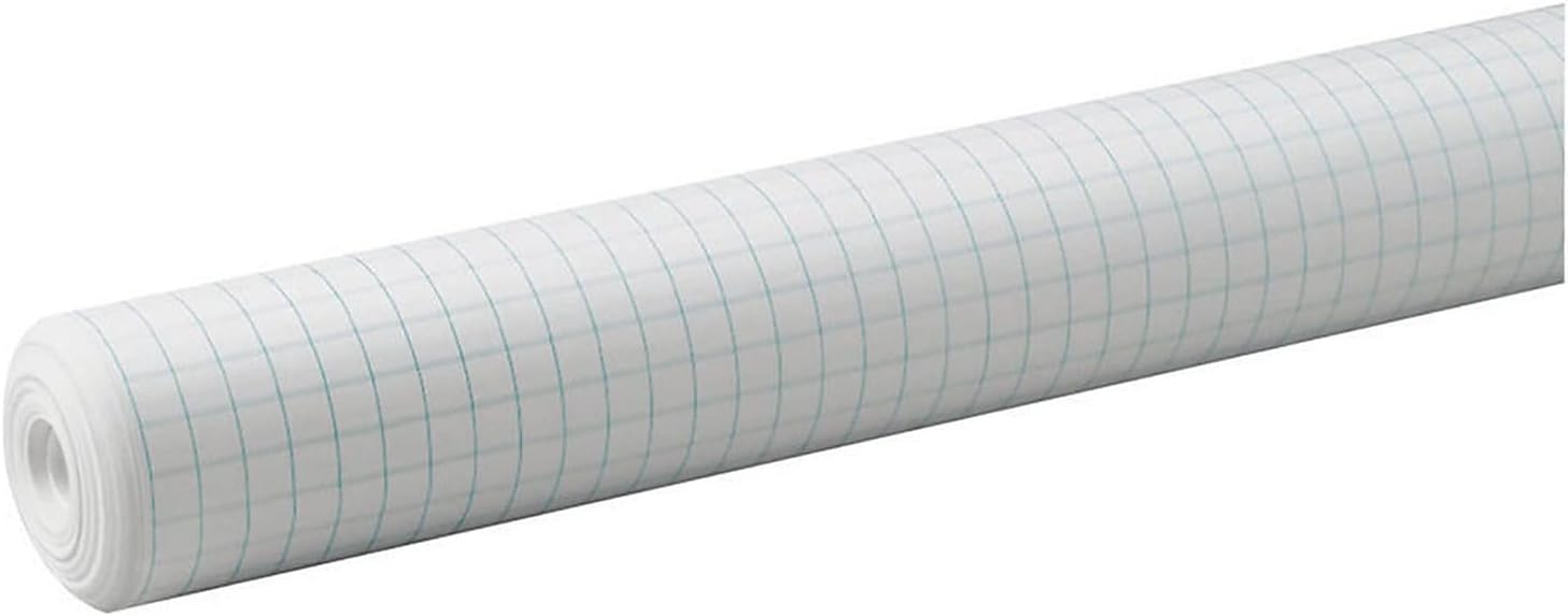 Pacon 34-inch x 200', 1-inch Quadrille Ruled, Grid Paper Roll, White (PAC0077810)