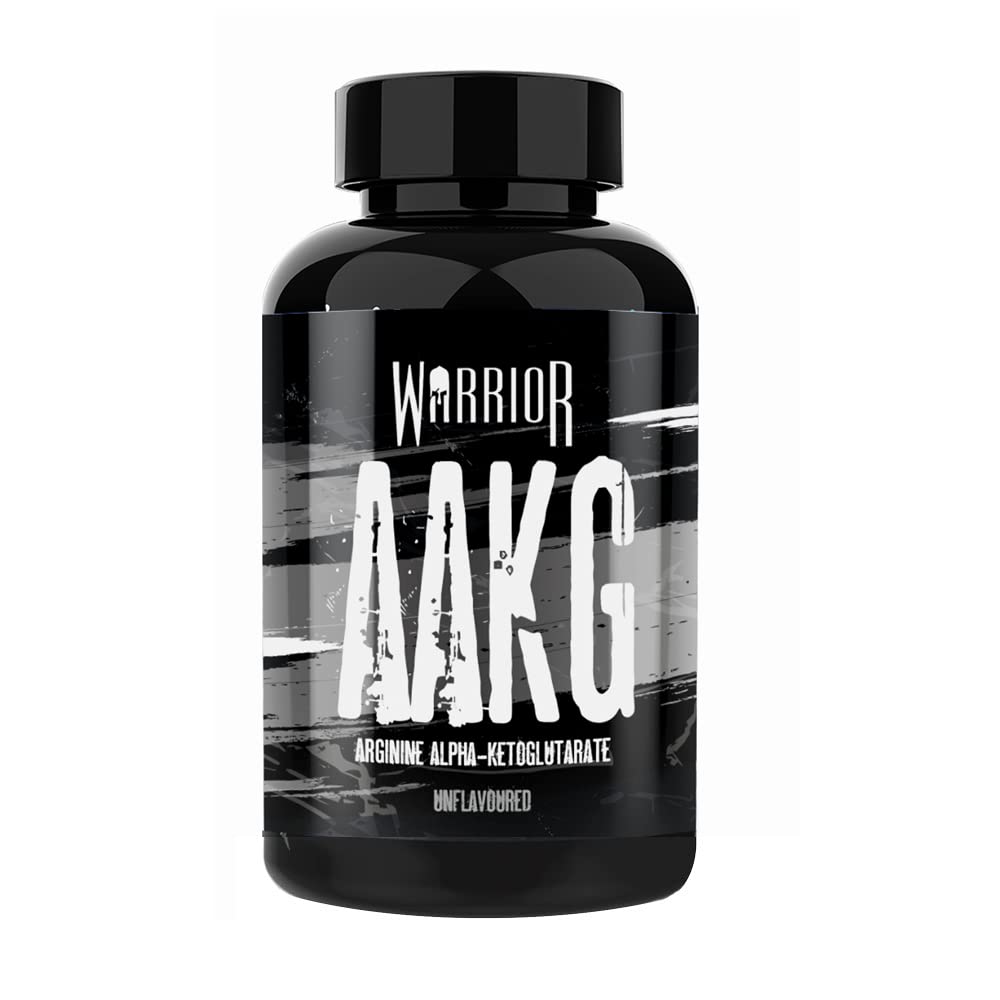 Warrior, Arginine Alpha-Ketoglutarate (AAKG) 500mg - 180 Capsules - Aims to Improve: Nitric Oxide Retention, Blood Flow and Nutrient Delivery, which Increases VascularityWarrior, Arginine Alpha-Ketoglutarate (AAKG) 500…